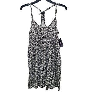O'Neill Girl's Black White Aztec‎ Print Strappy Y-Back Summer Dress NWT Size L